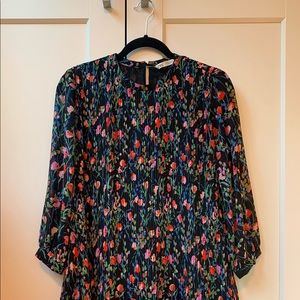 Zara pleated floral print dress! Size s.